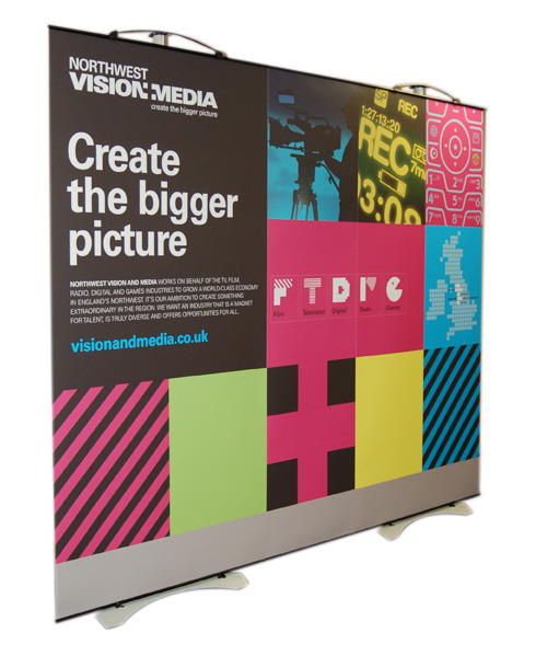 photo of a pop-up stand